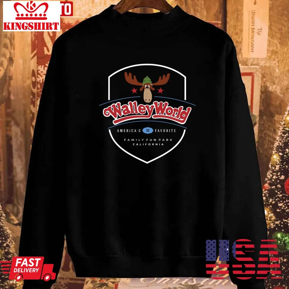 Walley World Modern Vintage Logo Christmas Sweatshirt Plus Size