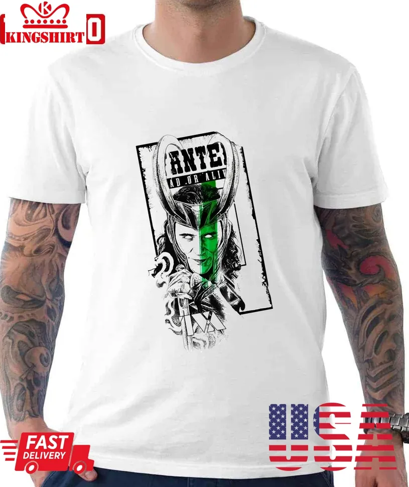 Wanted Tag Loki Unisex T Shirt Plus Size