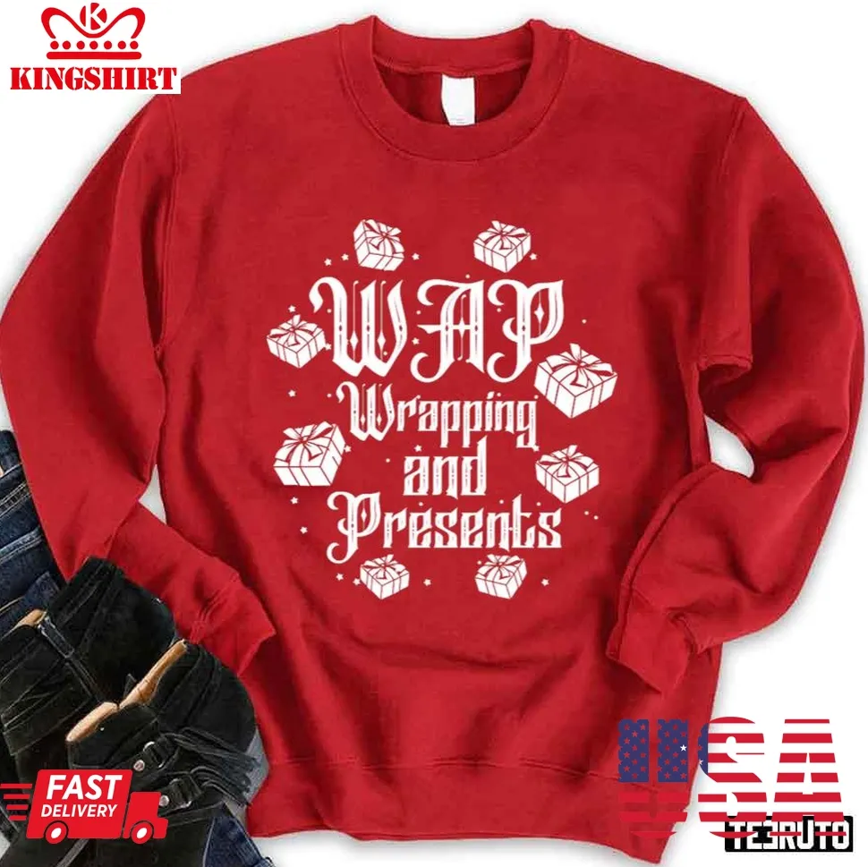 Wap Wrapping And Presents Cardi B Parody Unisex Sweatshirt Size up S to 4XL
