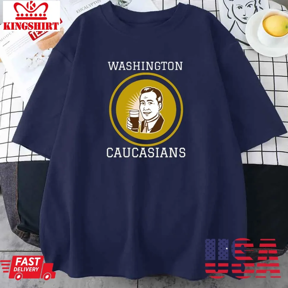 Washington Caucasians Funny Football Unisex T Shirt Size up S to 4XL
