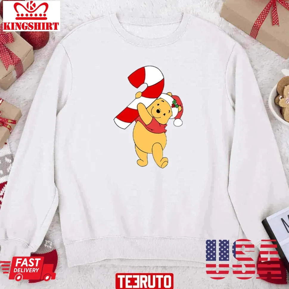 Winnie The Pooh Christmas Sweatshirt Size up S to 4XL