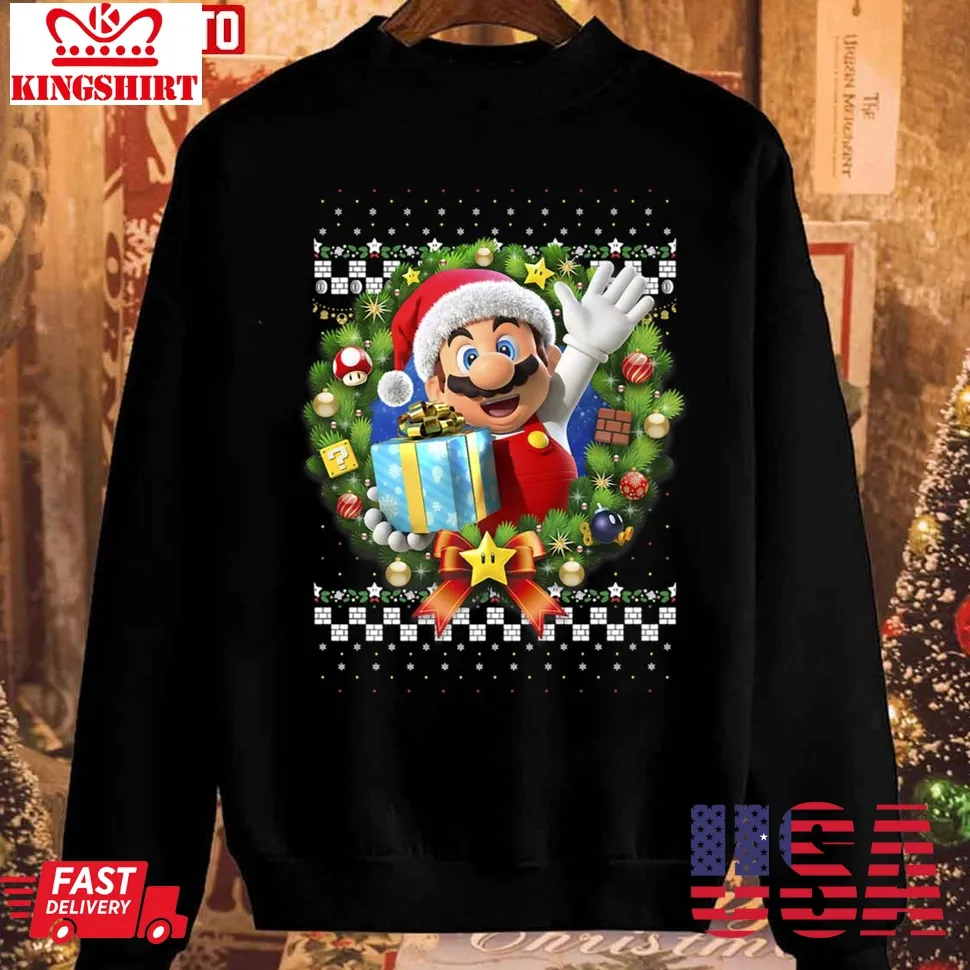 Wreath Present 2023 Christmas Sweatshirt Unisex Tshirt