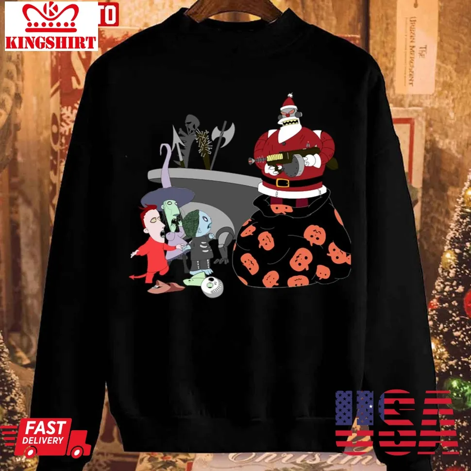 Wrong Santa 2023 Christmas Sweatshirt Plus Size