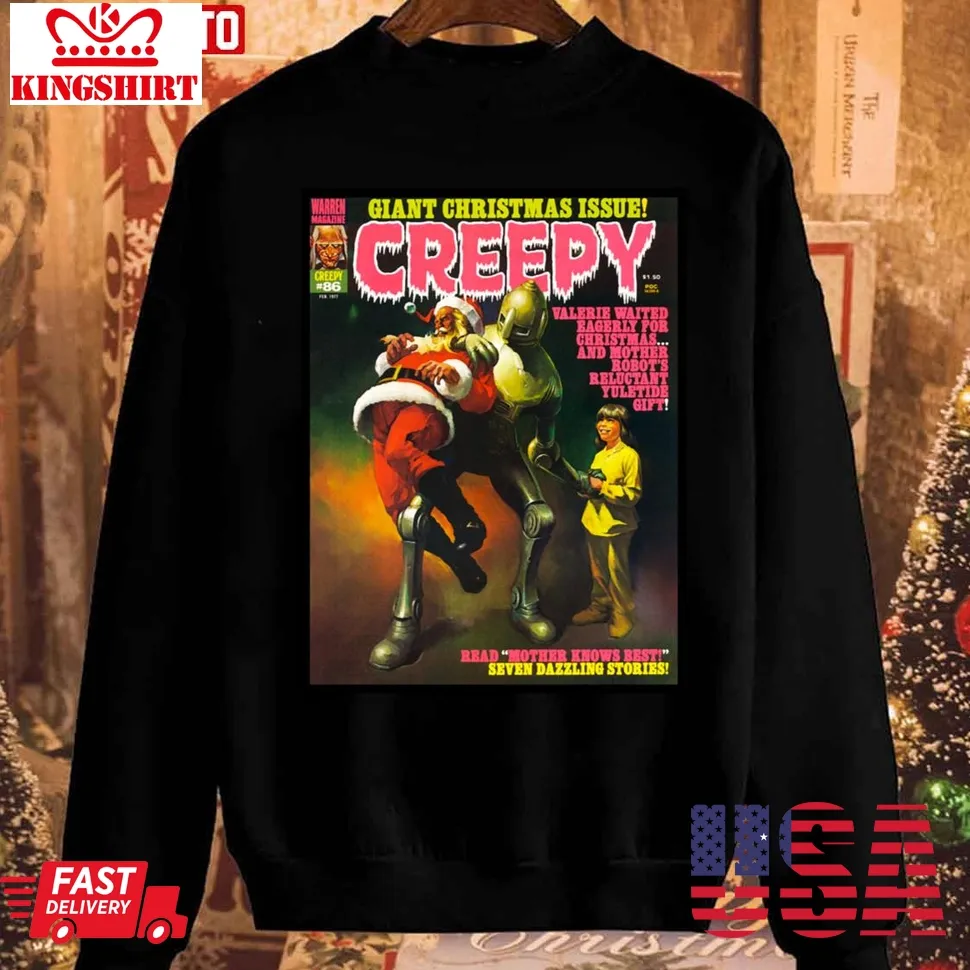 Yes Another Great Creepy Christmas Magazine Cover 86 Unisex Sweatshirt Unisex Tshirt