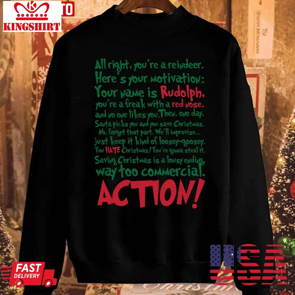 You Are A Reindeer Heres Your Motivation Sweatshirt Plus Size