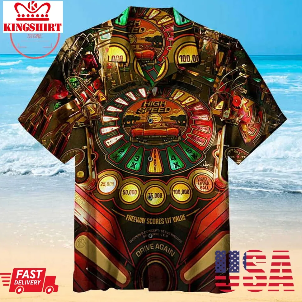 1986 Williams Pinball High Speed Universal Hawaiian Shirt Unisex Tshirt
