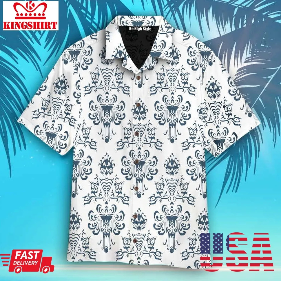 3D White Haunted Man Sion Hawaiian Shirt Unisex Tshirt