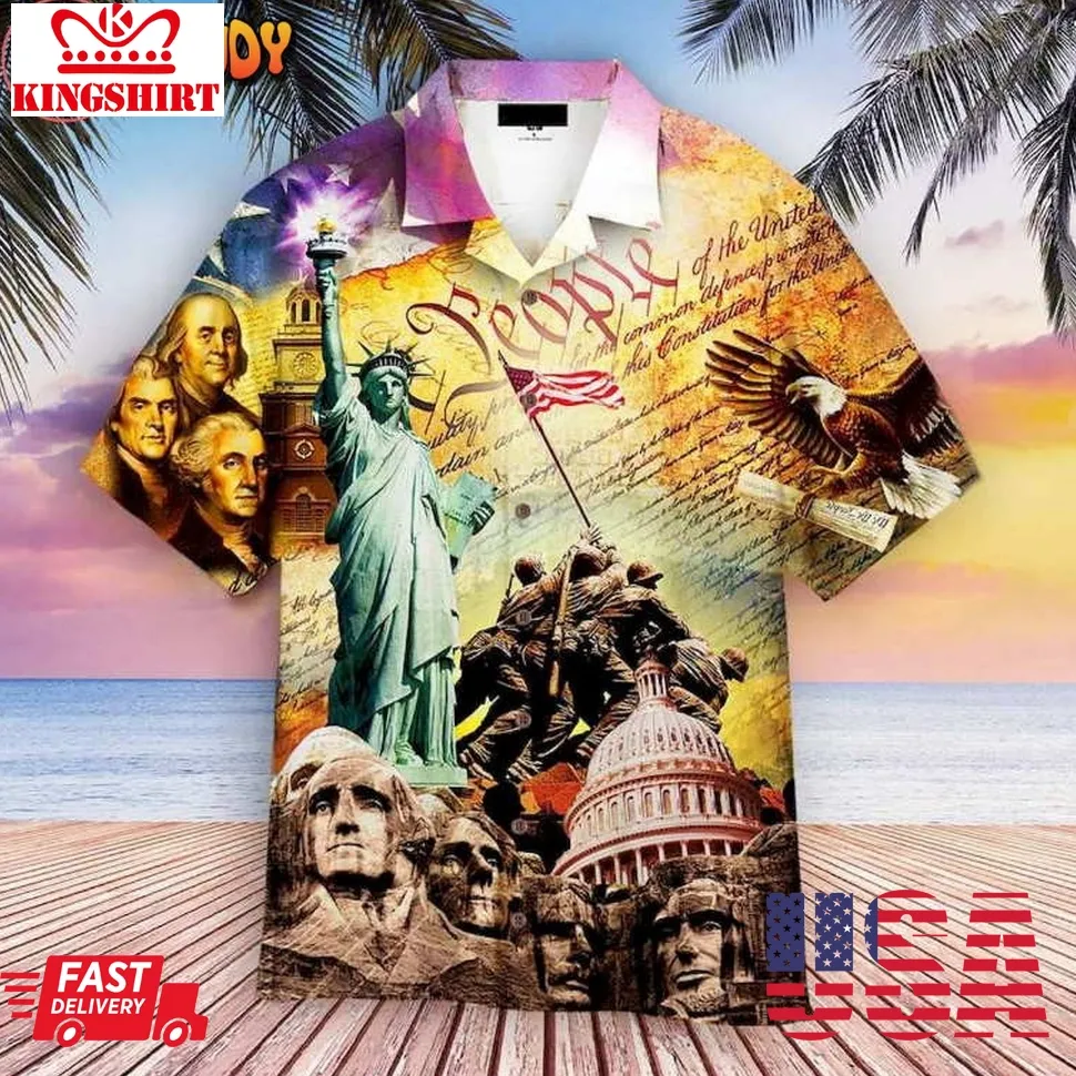 4Th Of July God Bless America Hawaiian Shirt Size up S to 4XL