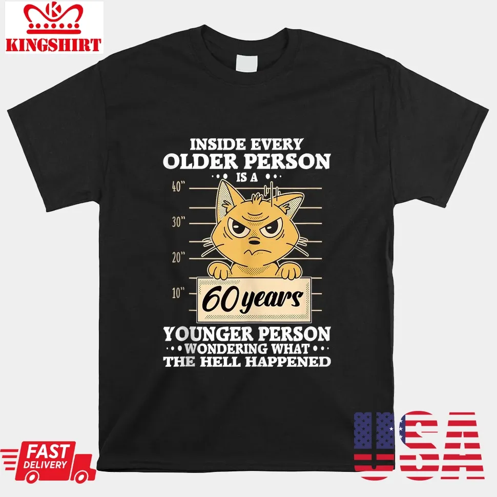 60 Year Old Birthday Funny Stressed Cat Shirt