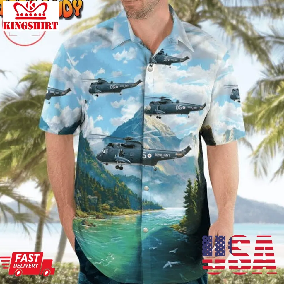 819 Naval Air Squadron Westland Sea King Has2a Hawaiian Shirt Plus Size