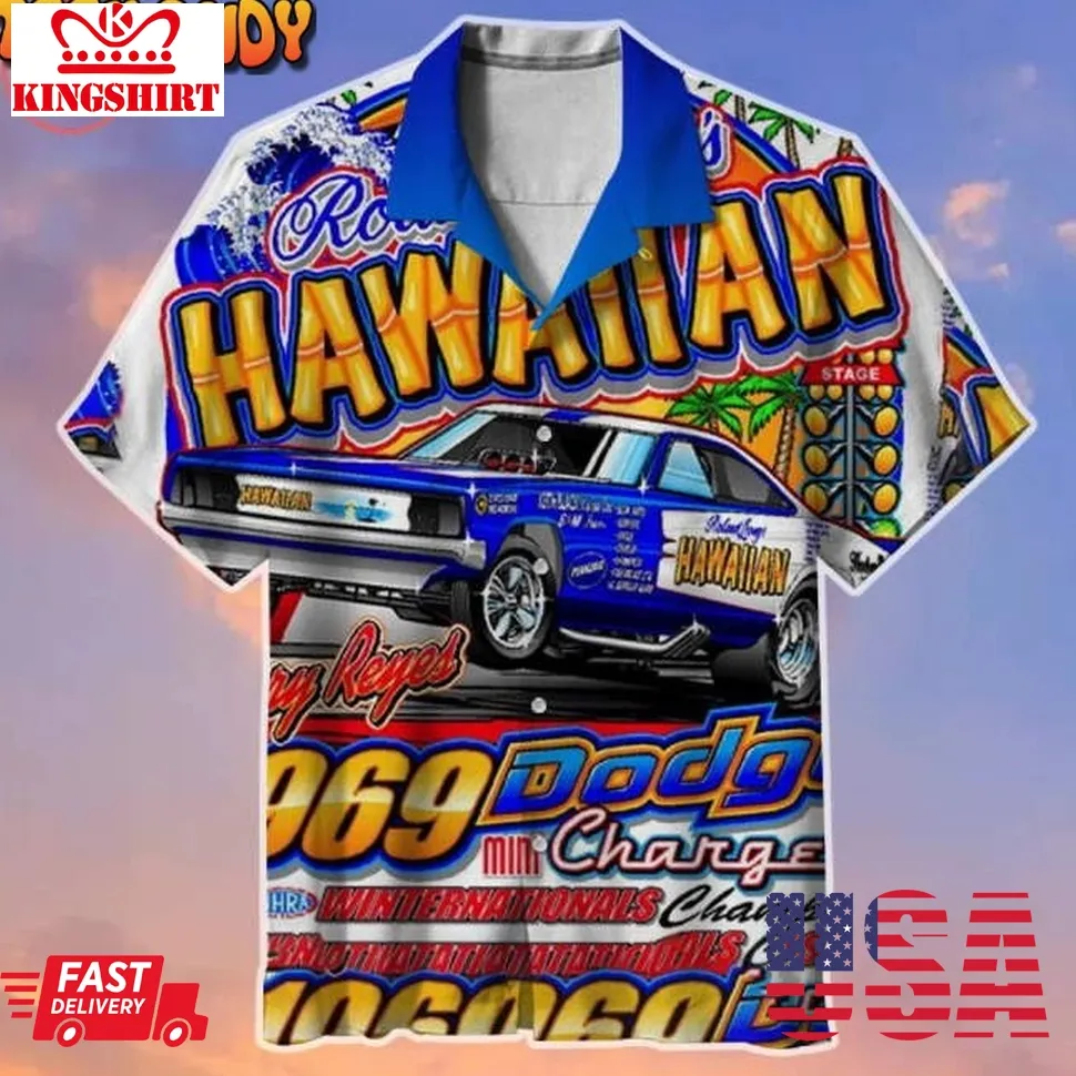 969 Dodge Charger Hawaiian Shirt Size up S to 4XL