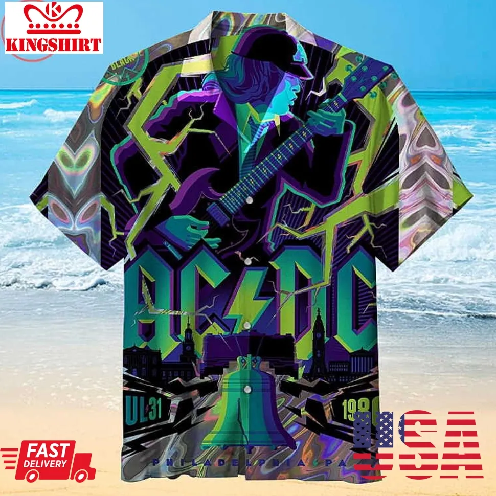 Acdc Hawaiian Shirt Plus Size