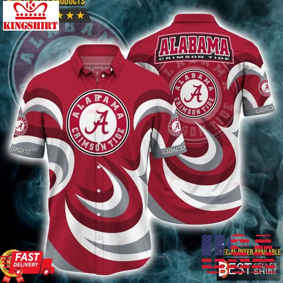 Alabama Crimson Tide Ncaa Hawaiian Outfit Men Youth Gifts For Dad Size up S to 5XL