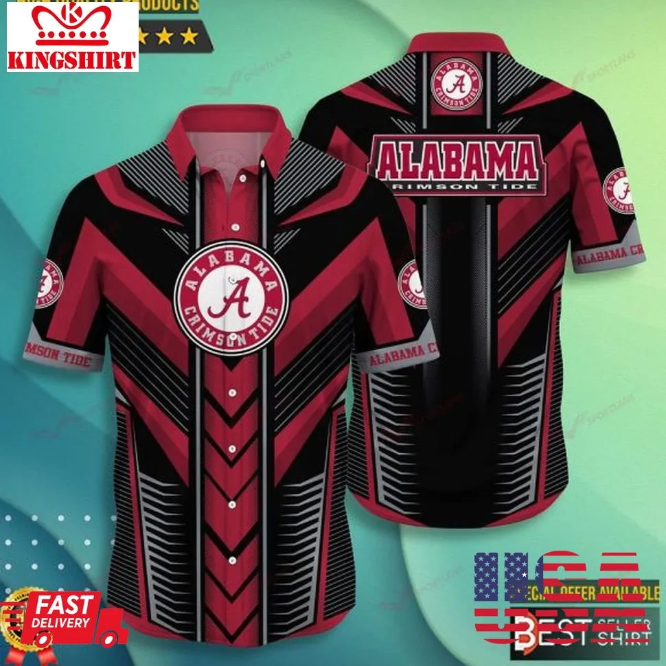 Alabama Crimson Tide Ncaa Hawaiian Shirt Outfit Men Gifts For Dad Size up S to 5XL