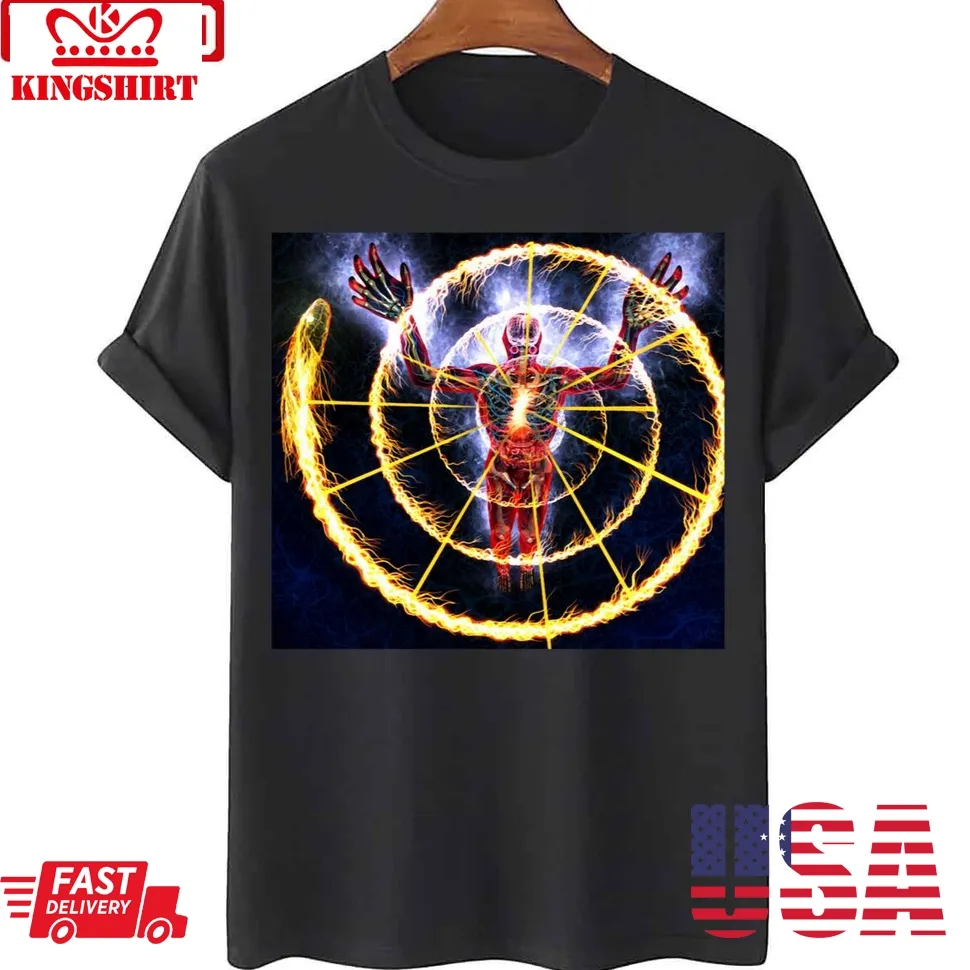 Alex Grey Cosmic Aura Circle 2020 Design Garpu Unisex T Shirt Plus Size