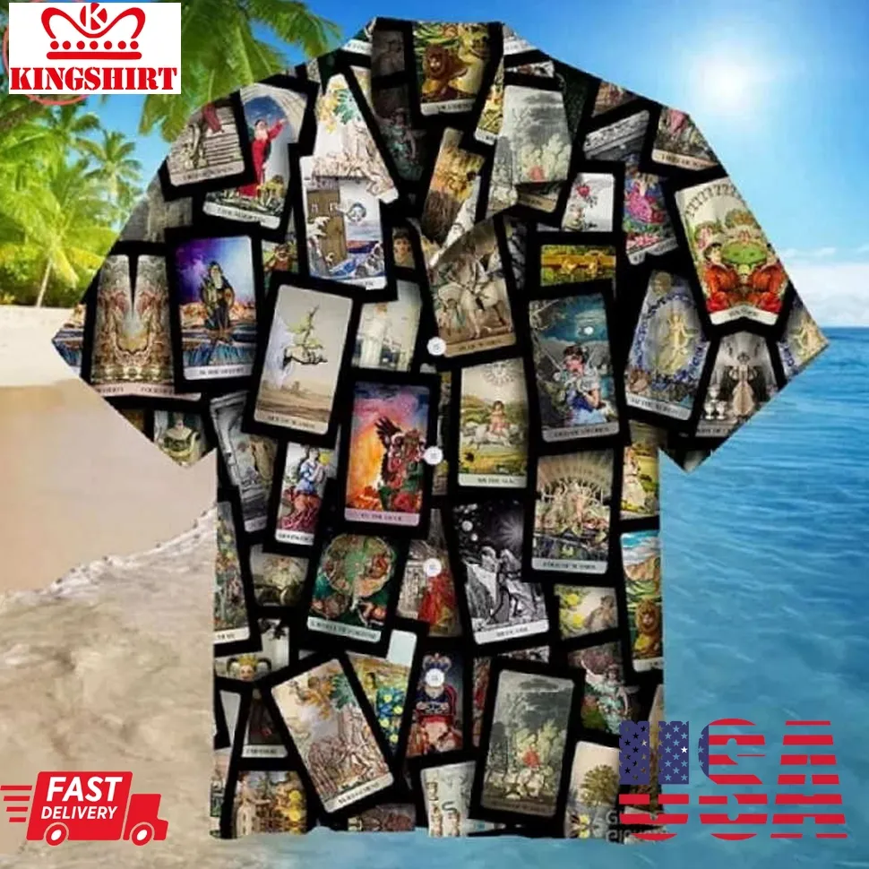 All Tarot Cards Collage Hawaiian Shirt Size up S to 5XL