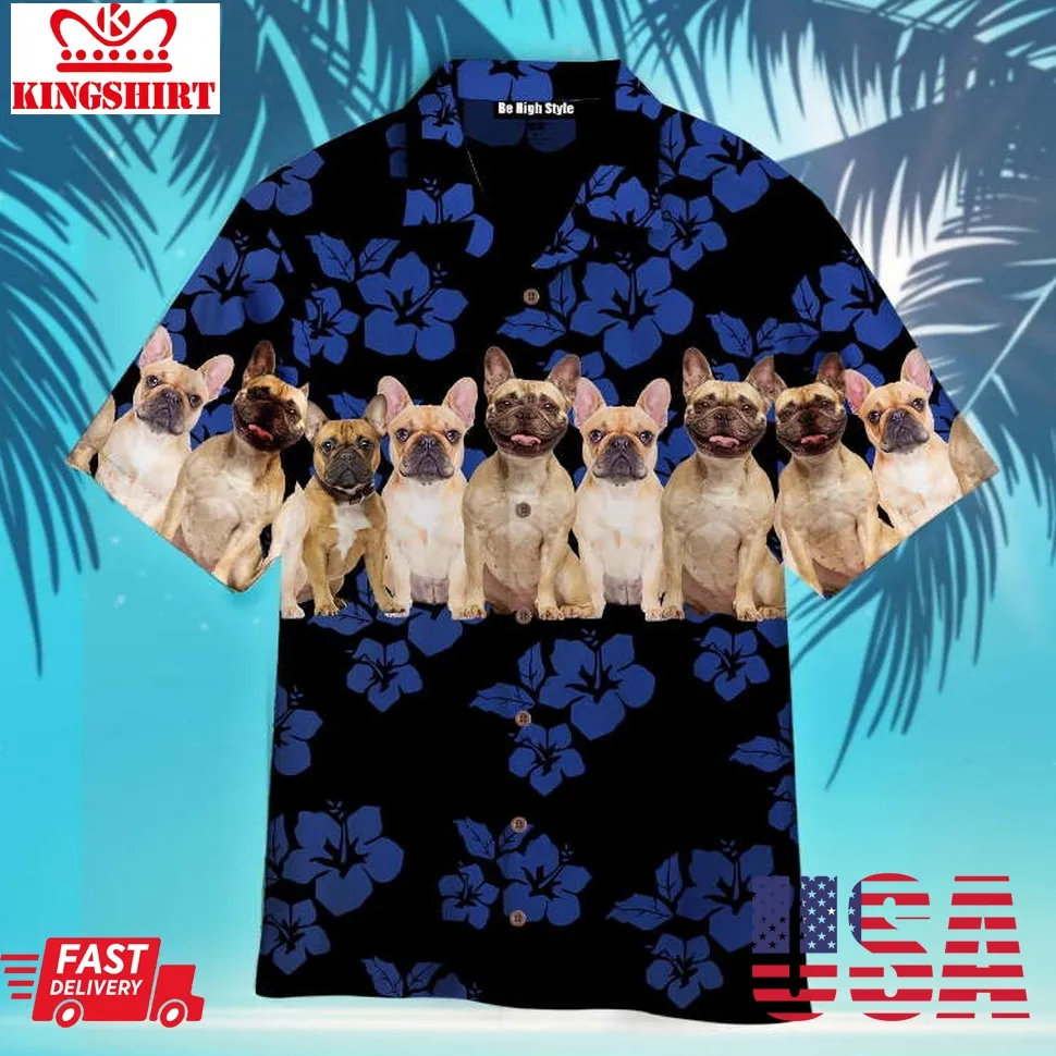 Aloha Shirt Awesome French Bulldog Dog Day Hawaiian Shirt Size up S to 5XL