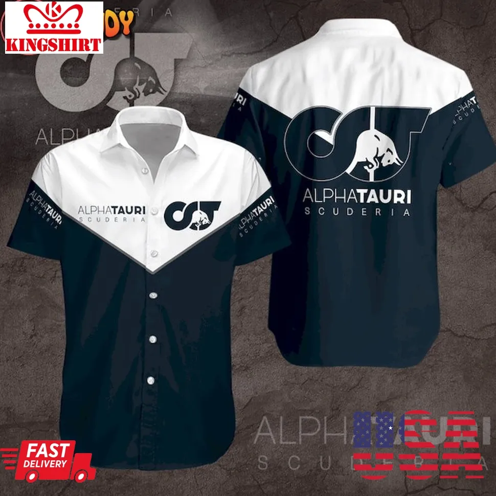 Alphatauri Scuderia Hawaiian Shirt Size up S to 5XL