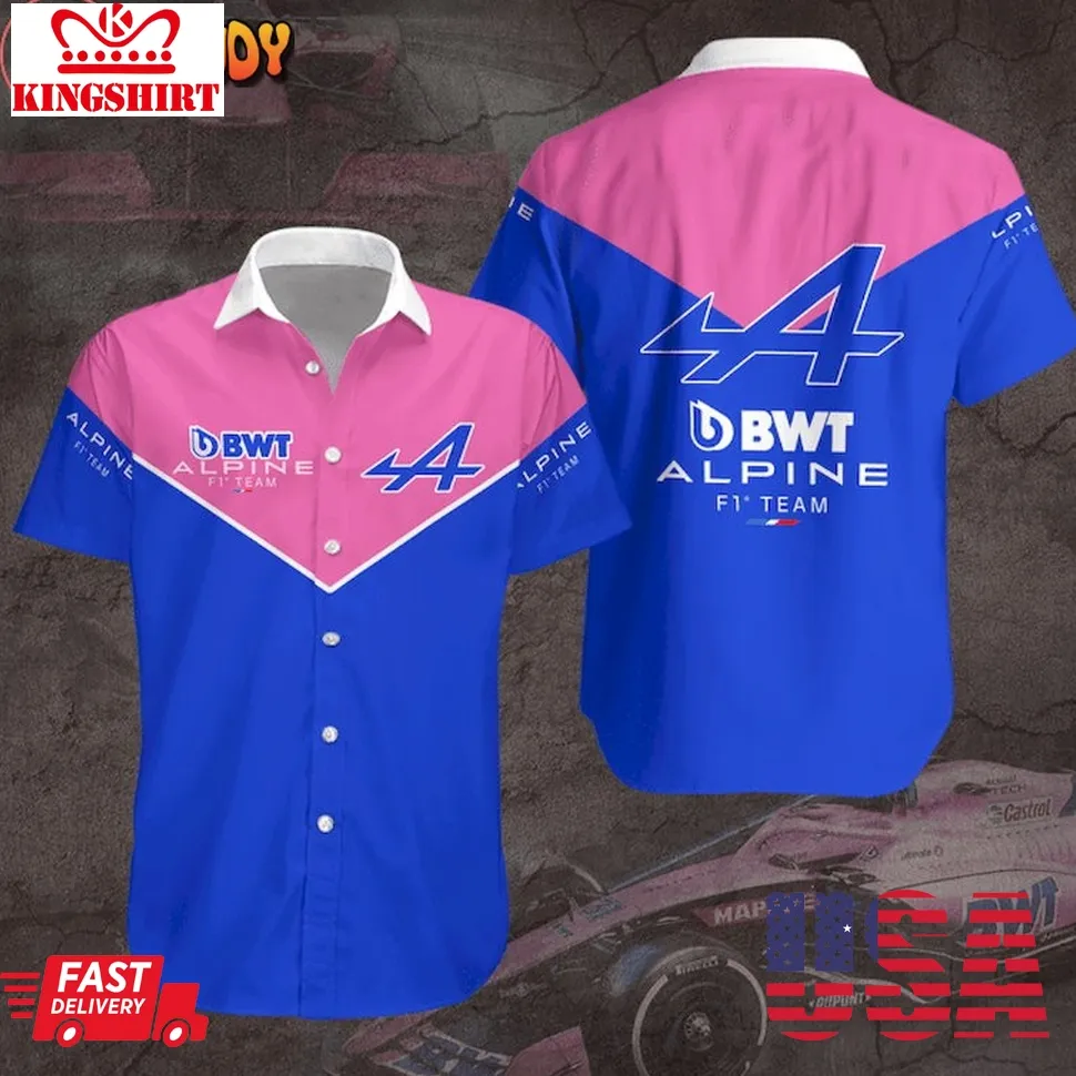 Alpine F1 Racing Team Hawaiian Shirt Size up S to 5XL