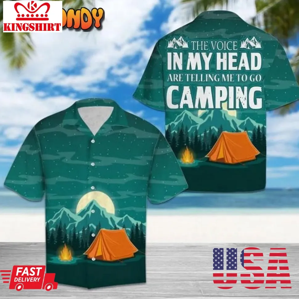 Amazing Camping Cool Design Aloha Hawaiian Shirt Unisex