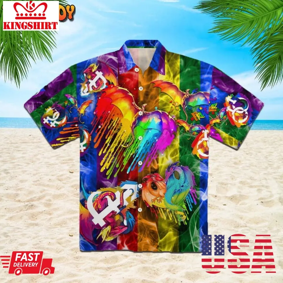 Amazing Colorful Lgbt Pride Hawaiian Shirt Size up S to 5XL