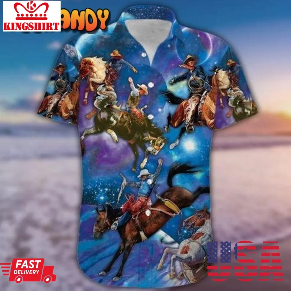 Amazing Cowboy Aloha Hawaiian Shirt Size up S to 5XL