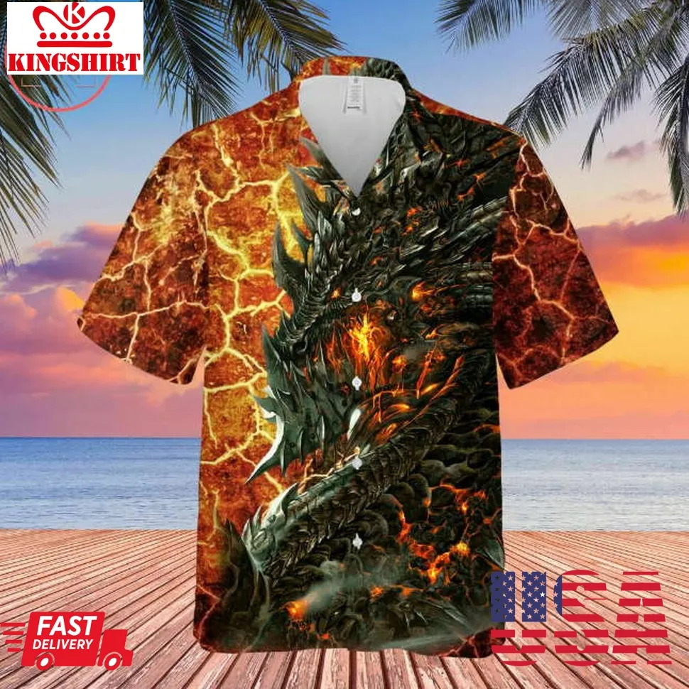 Amazing Dragon Lava Hawaiian Shirt Unisex