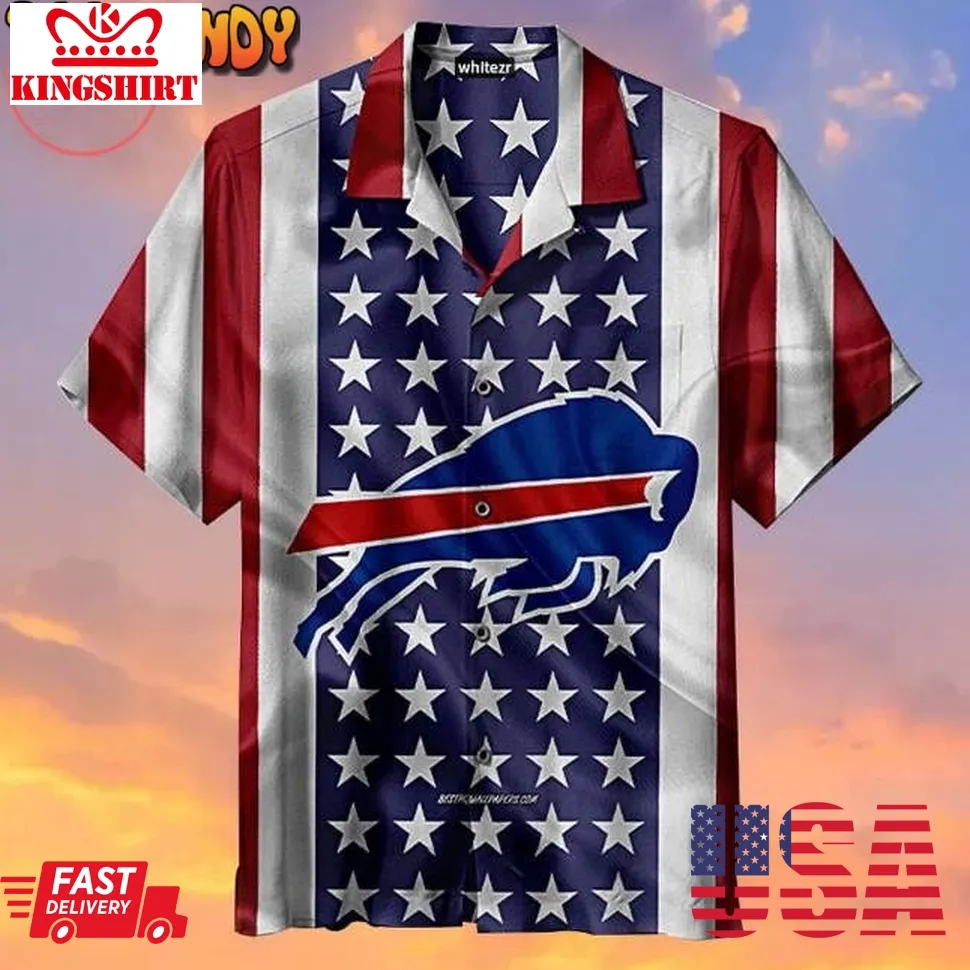 American Flag Buffalo Bills Hawaiian Shirt Size up S to 5XL