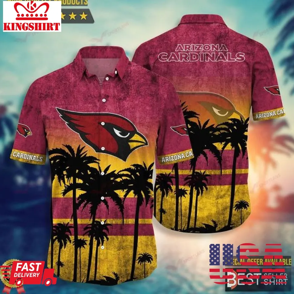 Arizona Cardinals Logo Nfl Hawaiian Shirt Men Youth Women Dad Gifts Size up S to 5XL