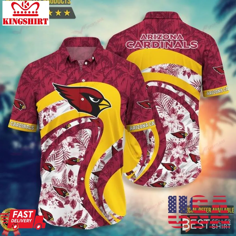 Arizona Cardinals Nfl Hibiscus Hawaiian Shirt Men Youth Women Dad Gifts Unisex