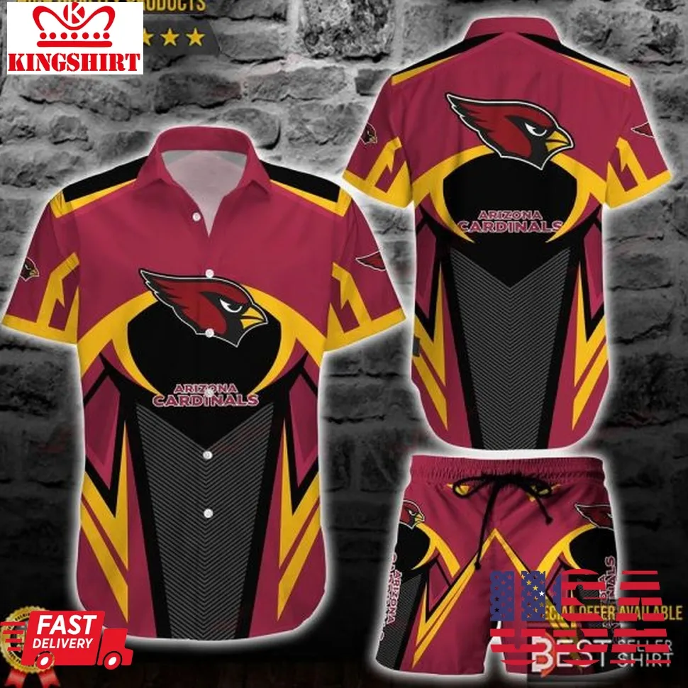 Arizona Cardinals Nfl Logo Hawaiian Shirt And Short Dad Gifts Unisex