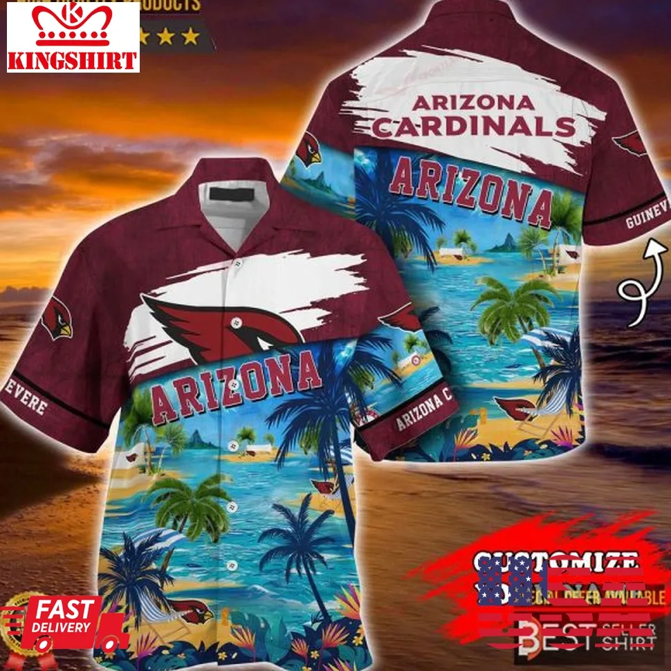Arizona Cardinals Nfl Summber Beach Hawaiian Shirt Men Youth Personalized Dad Gifts Plus Size