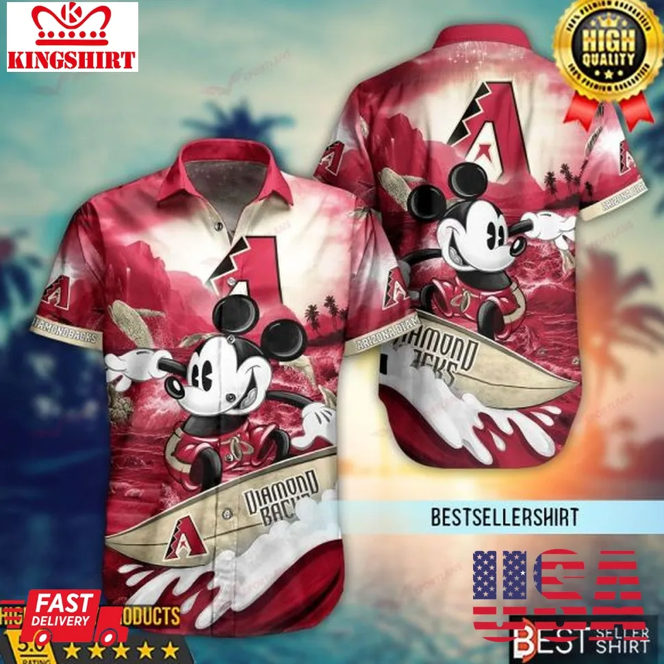 Arizona Diamondbacks Mickey Mlb Disney Hawaiian Shirt Plus Size