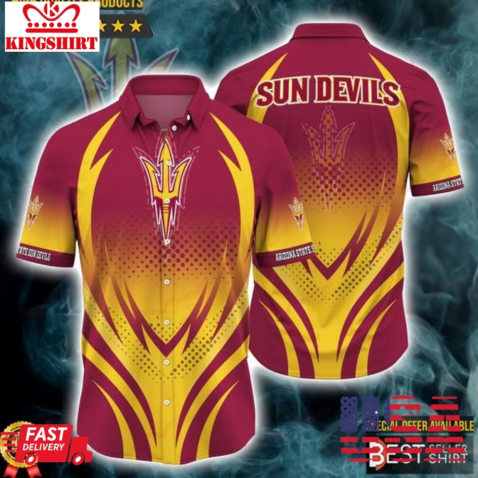 Arizona State Sun Devils Ncaa Hawaiian Shirts Men Gifts For Dad Plus Size