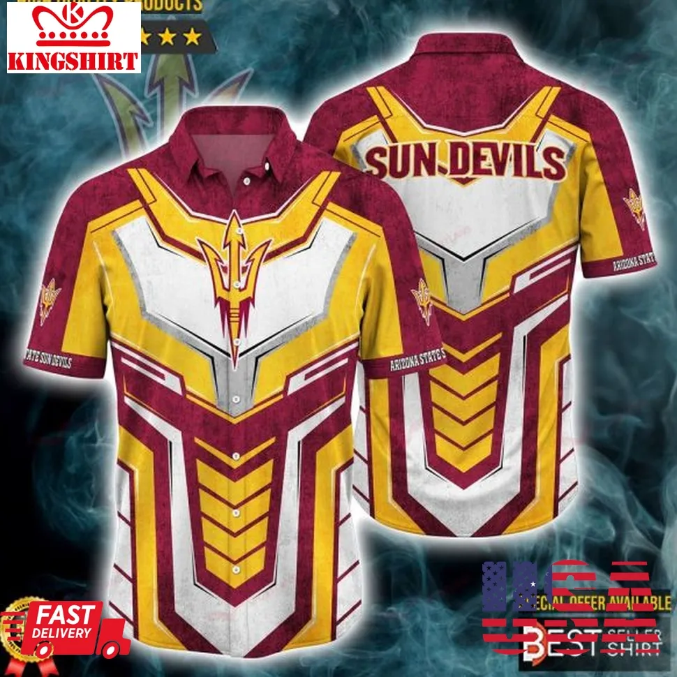 Arizona State Sun Devils Ncaa Hawaiian Shirts Men Youth Gifts Dad Size up S to 5XL