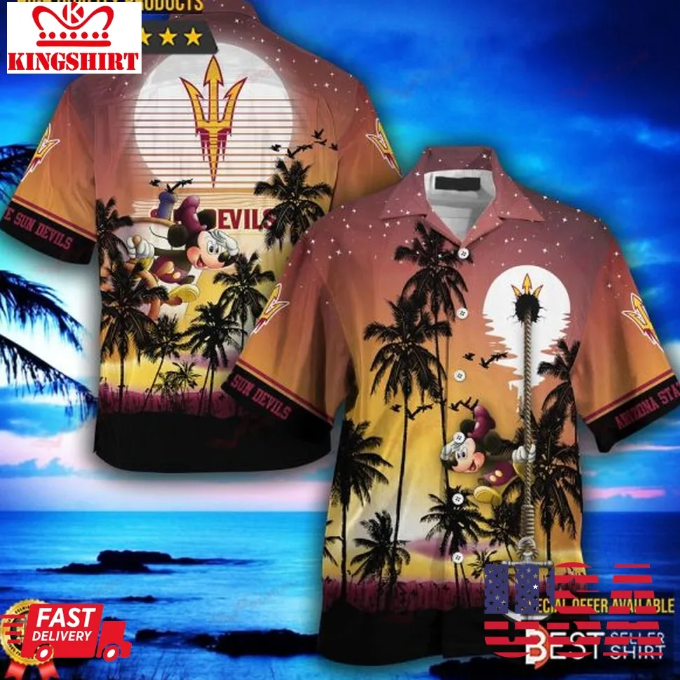 Arizona State Sun Devils Ncaa Logo Hawaiian Shirt Unisex