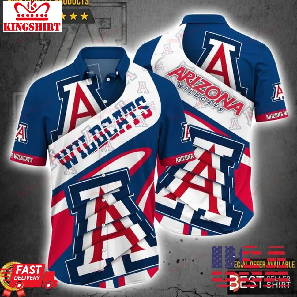 Arizona Wildcats Ncaa Hawaiian Shirt Men Outfit Unisex
