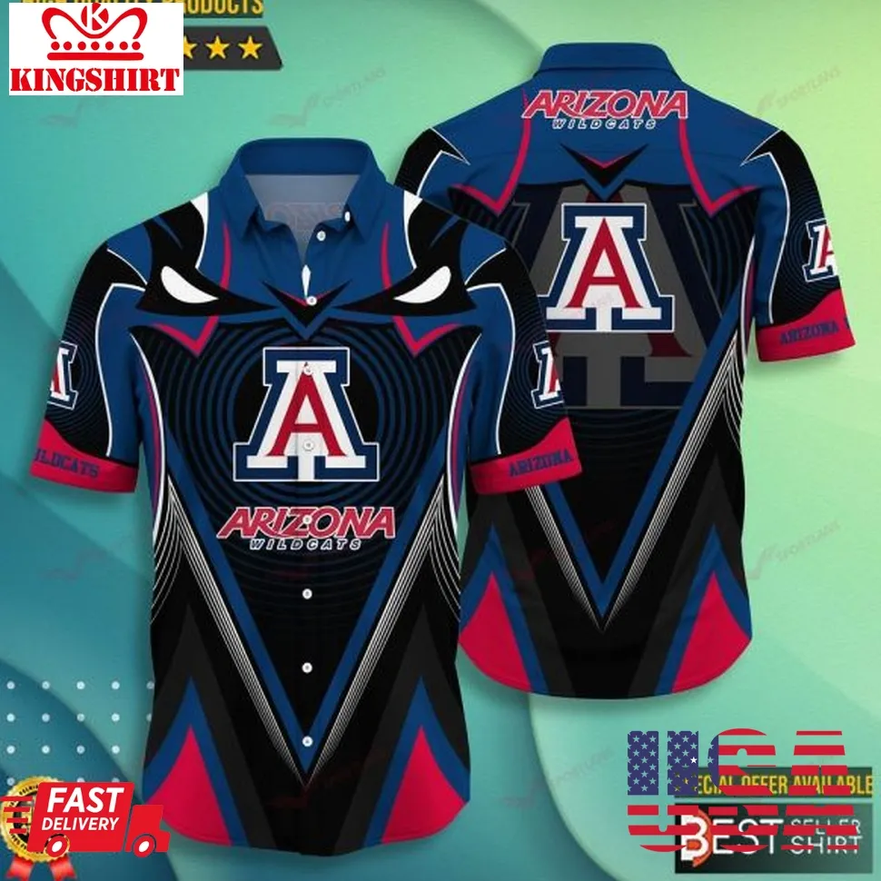 Arizona Wildcats Ncaa Hawaiian Shirt Outfit Men Gifts Dad Logo Plus Size