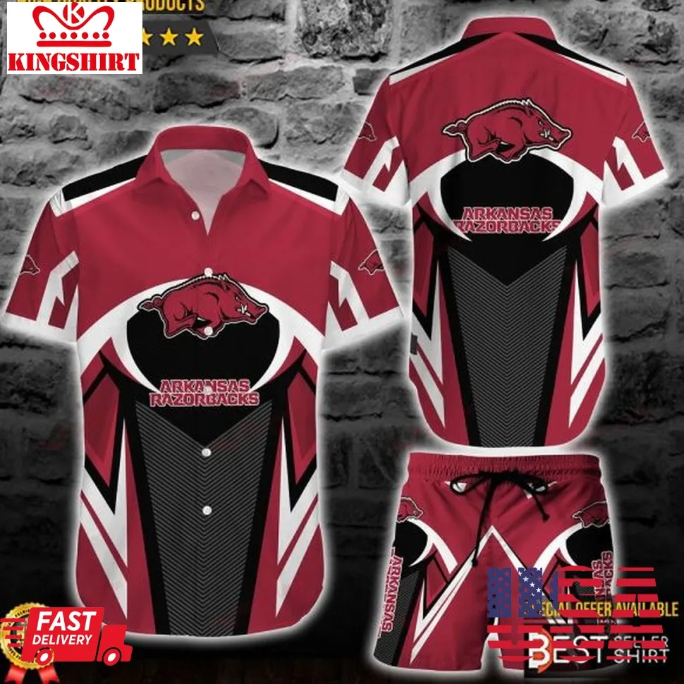 Arkansas Razorbacks Ncaa Hawaiian Shirt And Short Size up S to 5XL