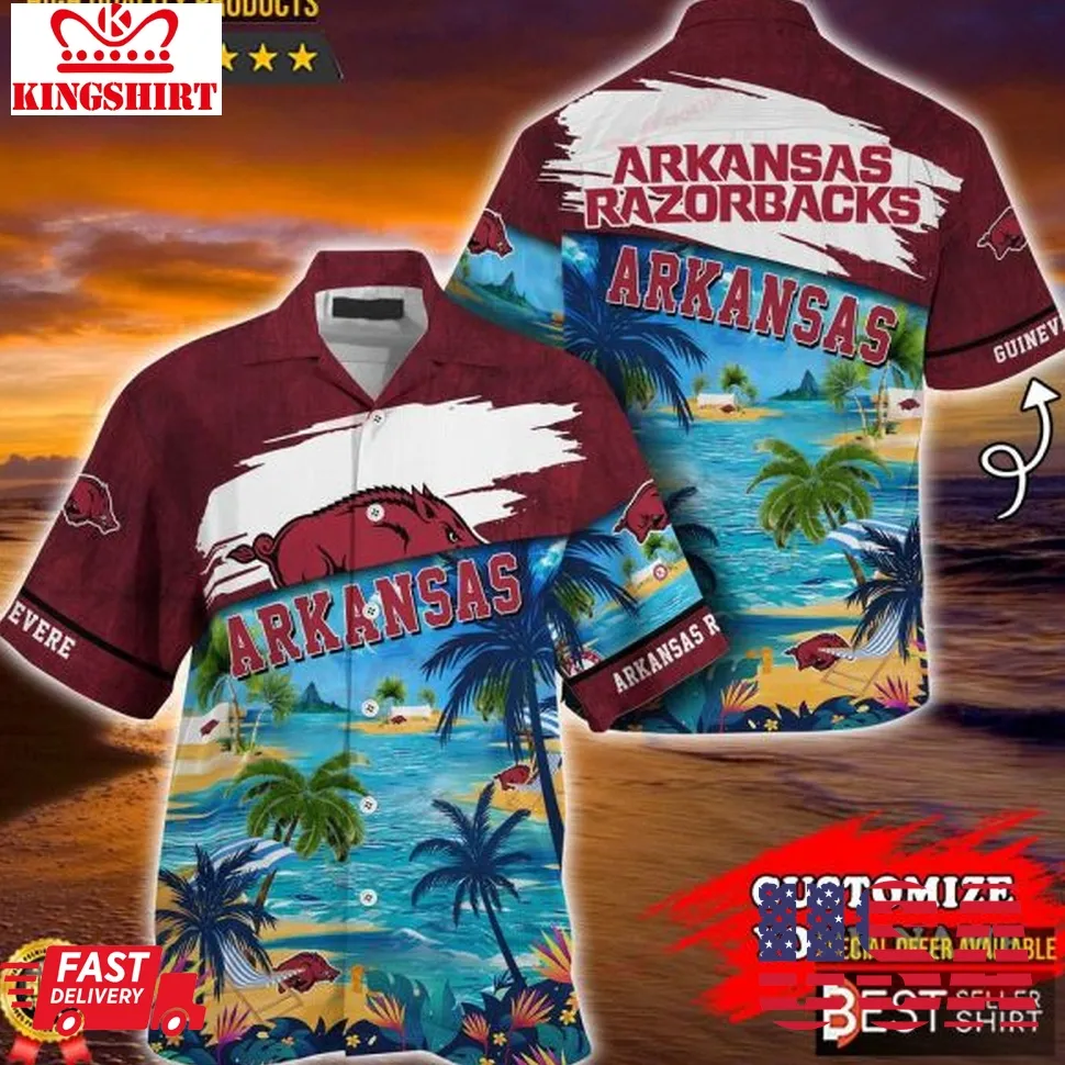 Arkansas Razorbacks Ncaa Hawaiian Shirt For Men Personalized Gift Plus Size