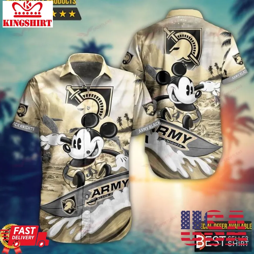 Army Black Knights Mickey Ncaa Hawaiian Shirts Men Youth Unisex