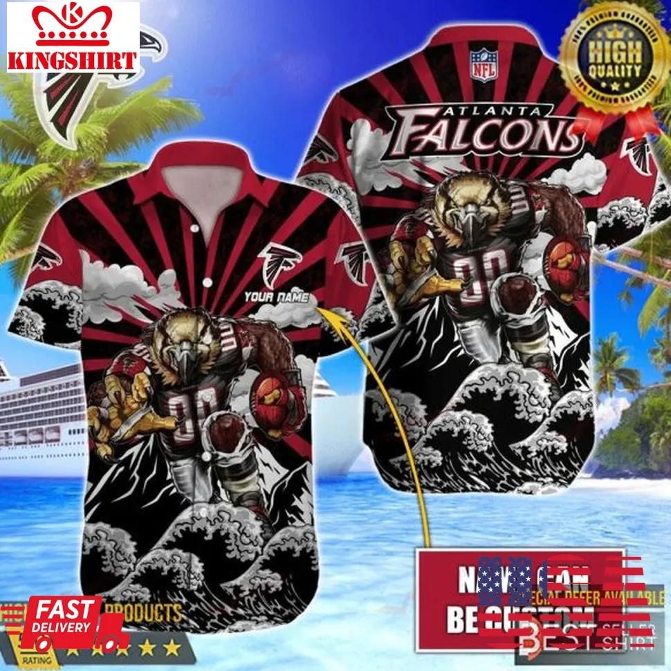 Atlanta Falcons Mascot Nfl Hawaiian Shirts Men Youth Dad Gifts Personalized Gifts Unisex