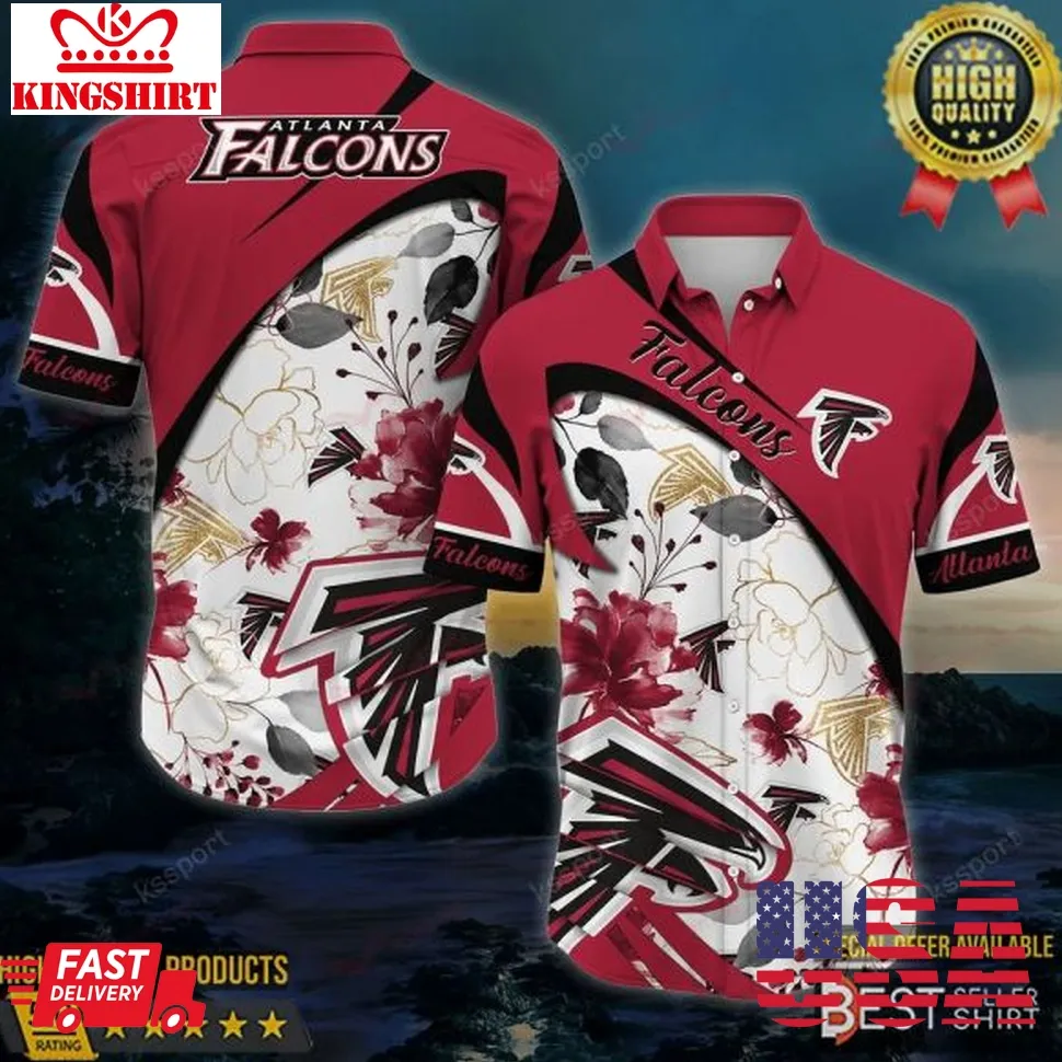 Atlanta Falcons Nfl Floral Vintage Hawaiian Shirts Men Youth Dad Gifts Plus Size