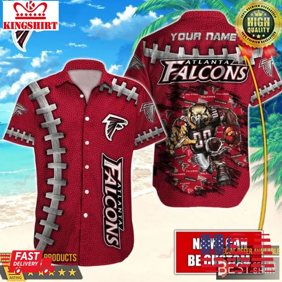 Atlanta Falcons Nfl Mascot Hawaiian Shirts Men Youth Dad Gifts Personalized Gifts Unisex