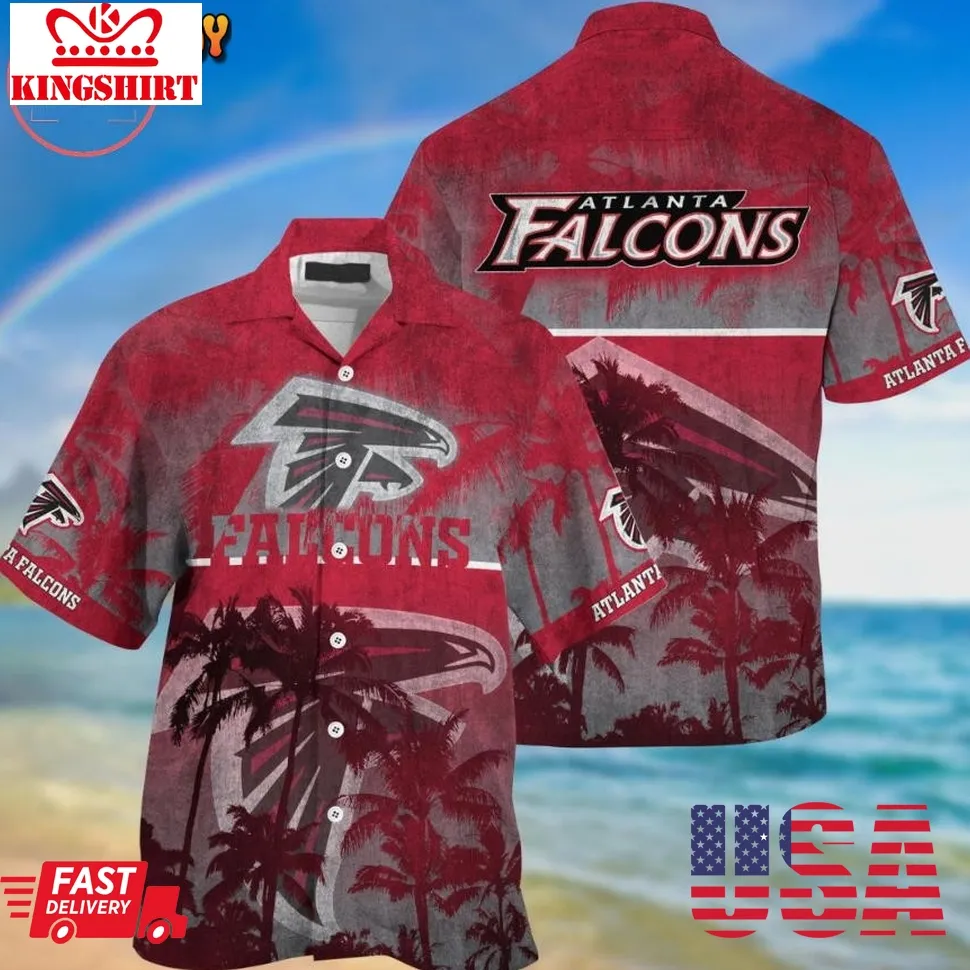 Atlanta Falcons Palm Hawaiian Shirt Plus Size