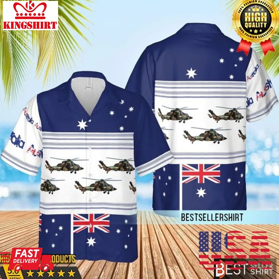 Australian Army Airbus Helicopters Tiger Arh Aircraft Hawaiian Shirt Outfit Plus Size