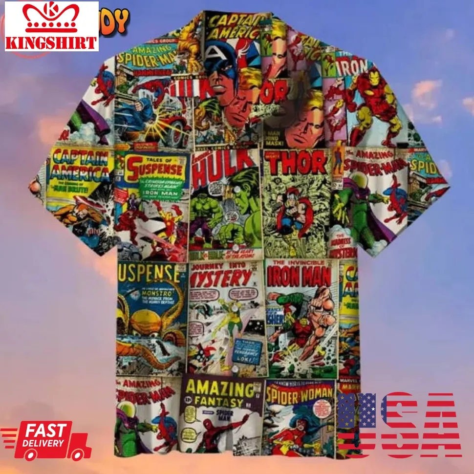 Avengers Comics Cover Hawaiian Shirt Size up S to 5XL