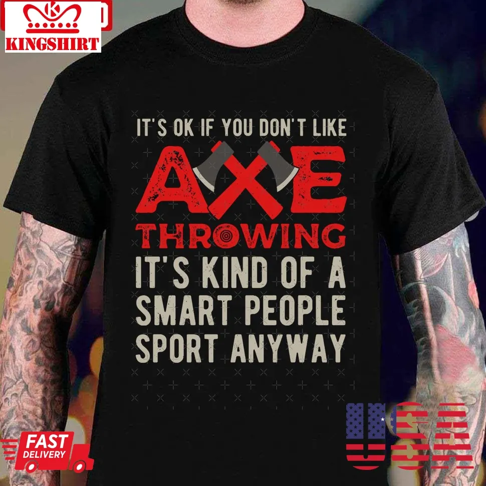 Axe Throwing Funny Unisex T Shirt Size up S to 4XL