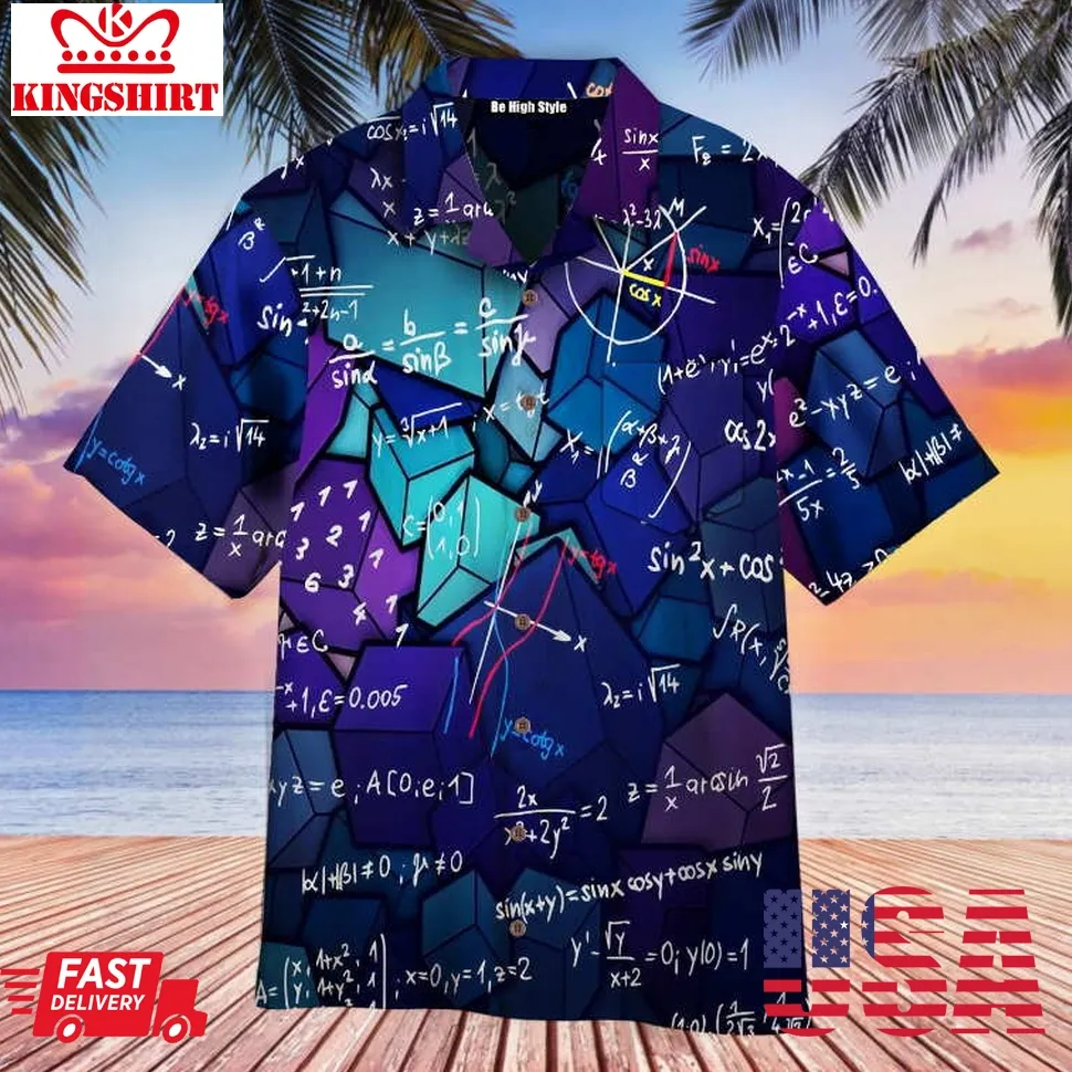 Back To School Math Teacher Pattern Aloha Hawaiian Shirt Plus Size