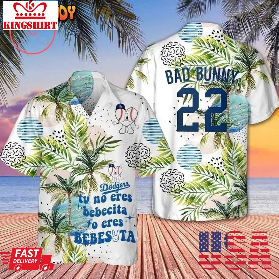 Bad Bunny Dodgers 2022 Hawaiian Shirt Unisex